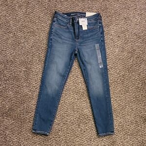 NWT Size 6 SHORT American Eagle Outfitters Women's Dark Blue Jeggings